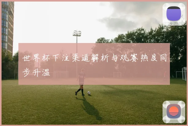 世界杯下注渠道解析与观赛热度同步升温
